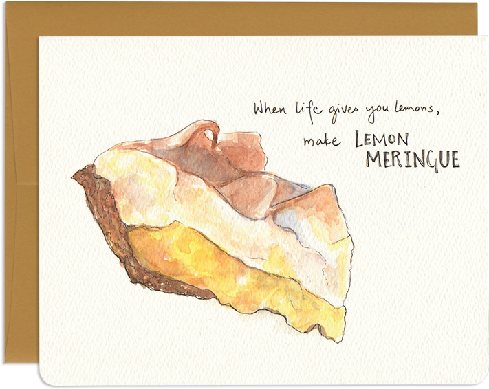 Make Lemon Meringue Card - Lemon Meringue Pie (800x661), Png Download