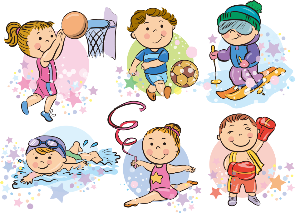 Cartoon Sport Clip Art - Illustrated Girl Rhythmic Gymnast Jumping Birthday (1000x1000), Png Download