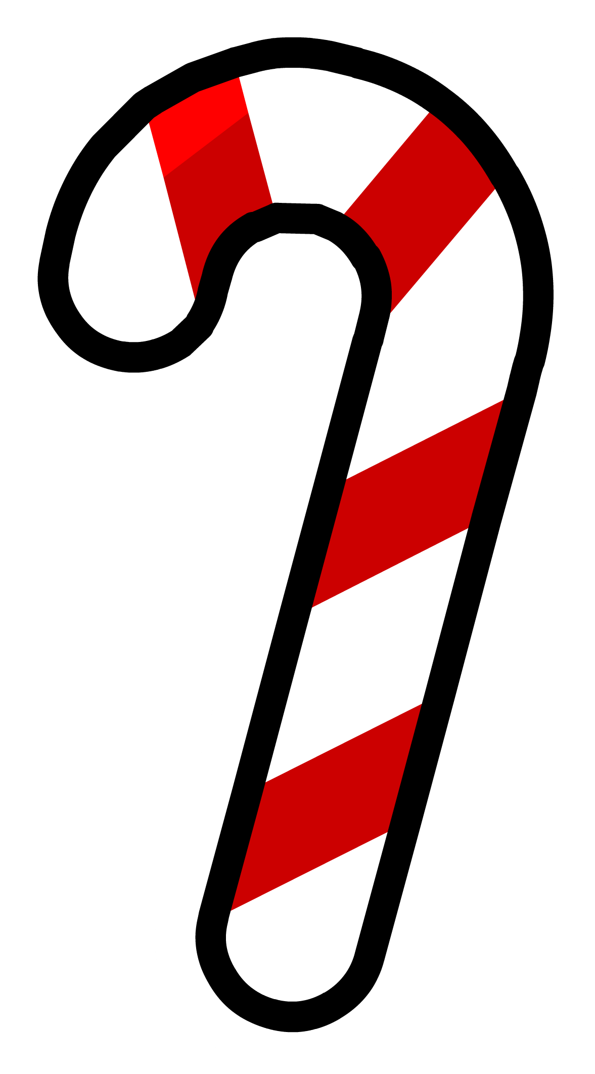 Candy Cane Pin - Candy Cane (1177x2123), Png Download