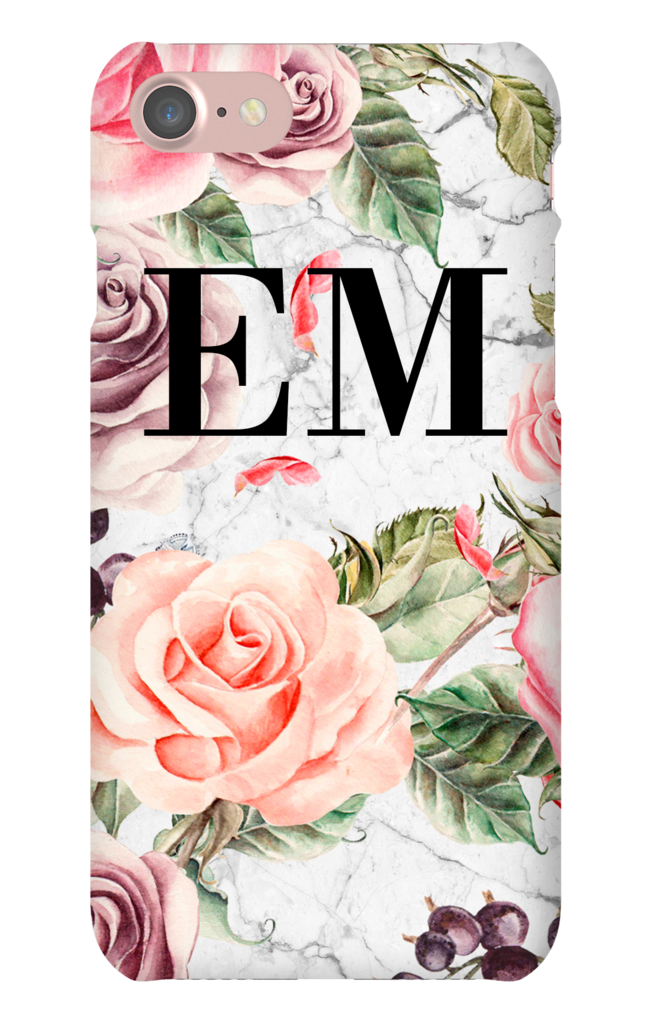 Personalised Watercolor Floral Initials Iphone 7 Case - Gypsi's Rhinestone Hair Comb (1024x1024), Png Download