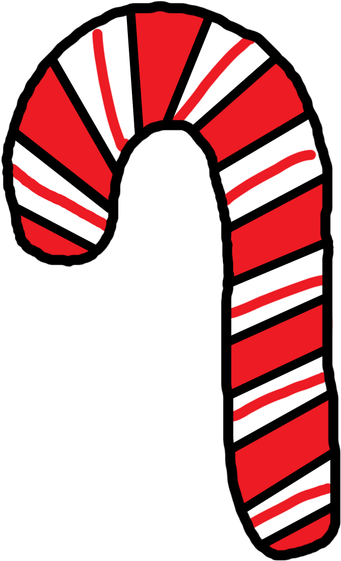 Candy Cane Drawing Tutorial - Candy Cane (1161x1161), Png Download