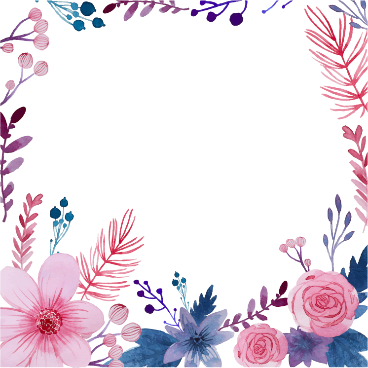 Watercolor Flower Png Floral Watercolor Background Png Full Size Png Download Seekpng