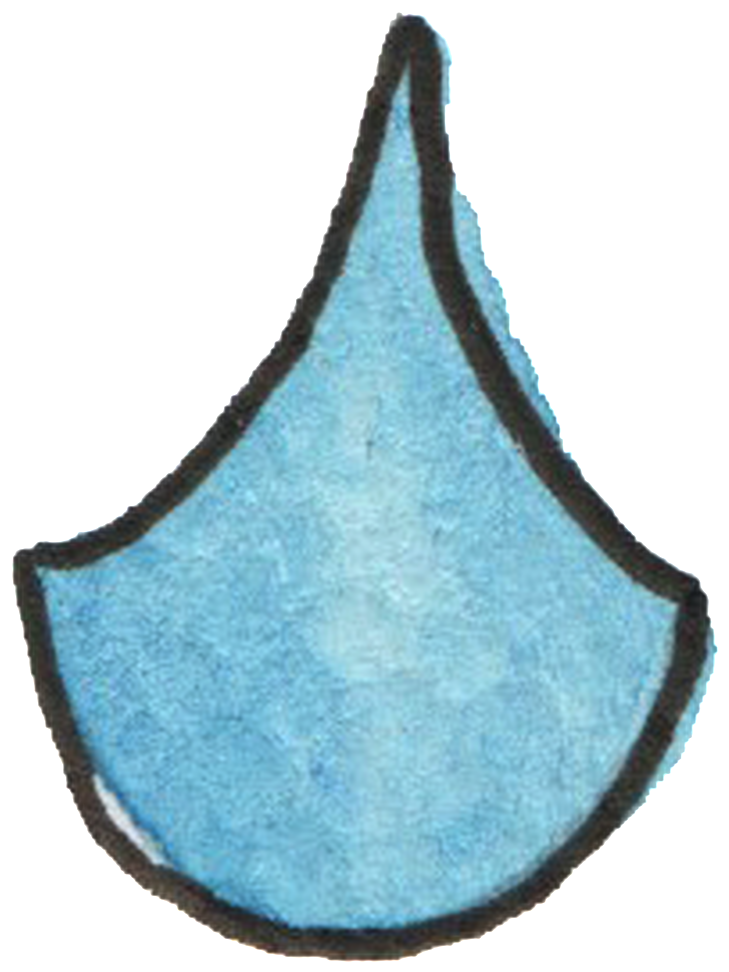 Crystal Blue Water Droplets Transparent Decorative - Portable Network Graphics (1024x1135), Png Download