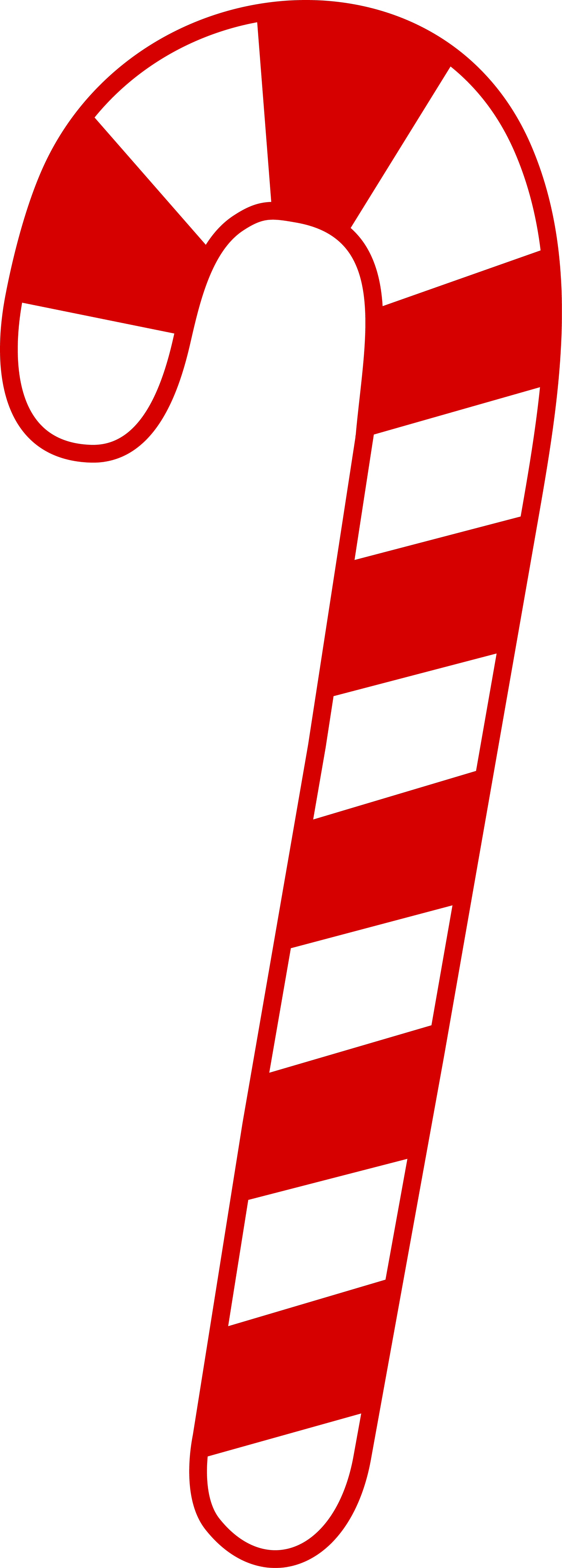 Spread The Cheer And Give Your Followers A Candy Cane - Red And White Candy Cane (269x750), Png Download