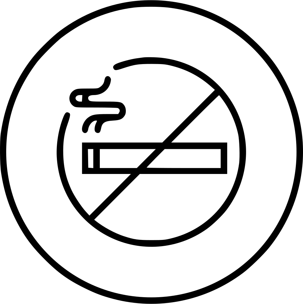 No Smoking Tobacco Forbidden Ban Cigarette Sign Comments - Tobacco Icon (980x982), Png Download