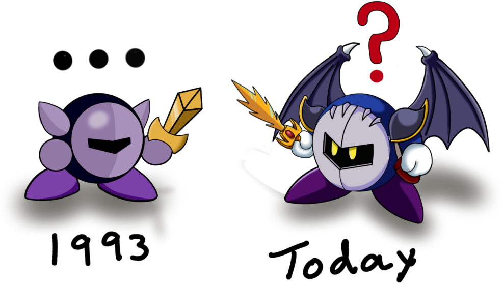 Meta Knight Meets Meta Knight By Midknight Story - Kirby X Meta Knight (1024x591), Png Download