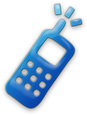 15 Blue Mobile Icon Images - Blue Cell Phone Icon (420x420), Png Download
