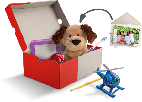 Start With A Quality “wow” Item Such As A Stuffed Animal, - Shoebox Gift (453x325), Png Download