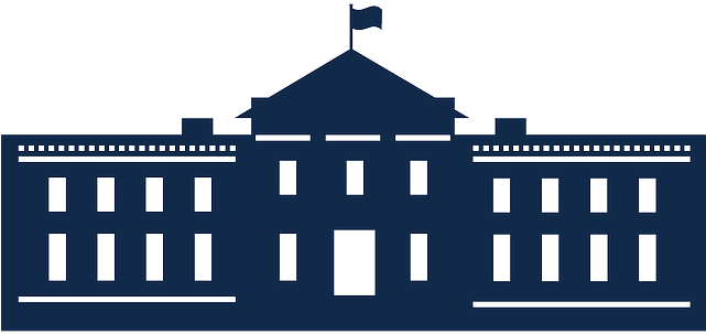 White House Transparent Png - White House Silhouette Clipart (640x320), Png Download