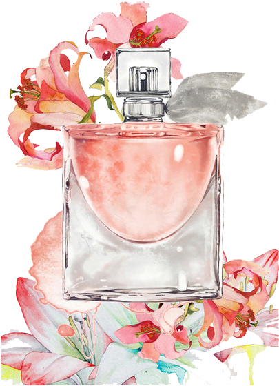 Clipart Free Painting Illustration Transprent Png Free - Perfume Watercolor (498x638), Png Download