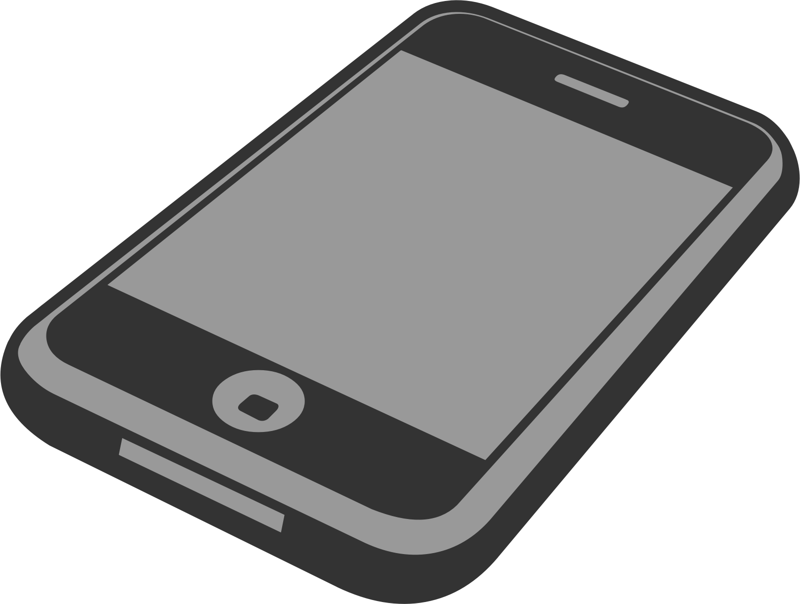Clipart Iphone Gs Big Image Png - Clipart Smartphone (1619x1222), Png Download
