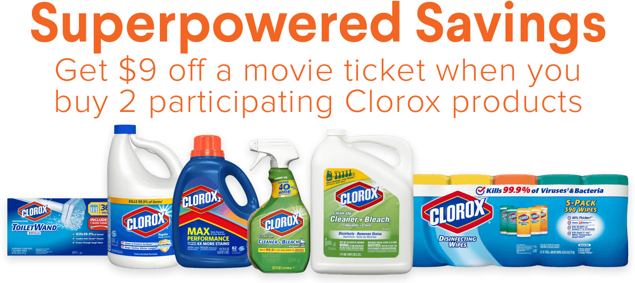 Get $9 Off A Movie Ticket To Incredibles 2 With Buy - Clorox Clean-up Cleaner + Bleach Value Pack - 212 Fl. (1298x586), Png Download