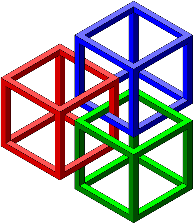 Impossible Cubes (699x800), Png Download