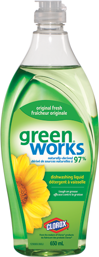 Green Works Dishwashing Liquid Original - Green Works Natural Dishwashing Liquid - Original (280x505), Png Download