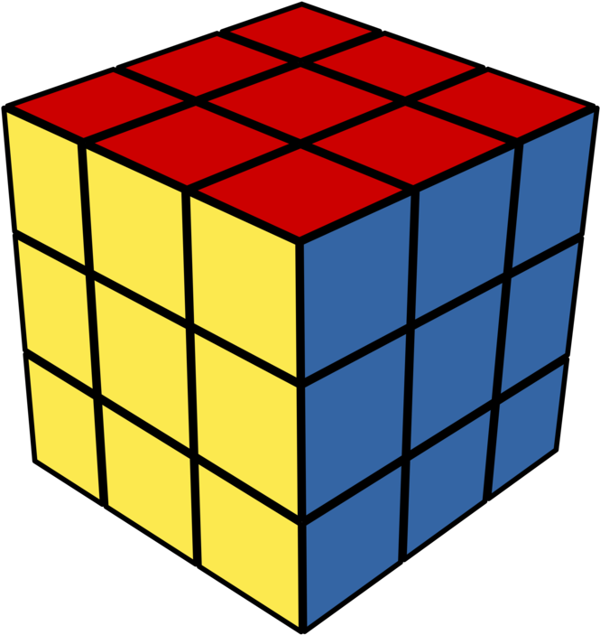 Rubik's Cube Three-dimensional Space Drawing Ice Cube - Cube Clip Art (710x750), Png Download