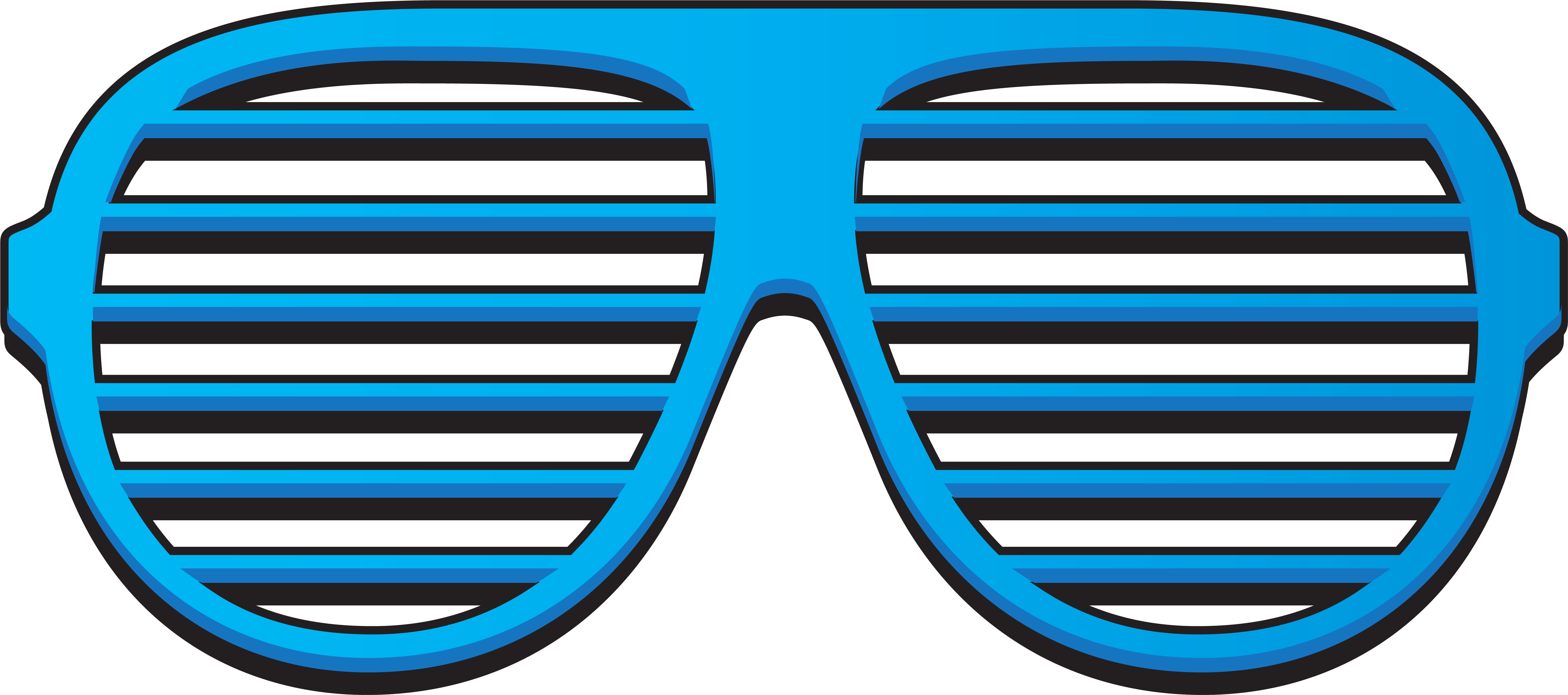 Download Image Library Stock Free Digital Images Gif - Blue Sunglasses Clip Art Png (6238x2766), Png Download