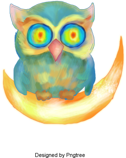 Beautiful Cool Cartoon Cute Hand-painted Animal Owl, - Cartoon (360x360), Png Download