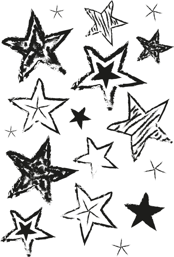 Star Paper Top Fashion - Hand Drawn Stars Png (600x900), Png Download