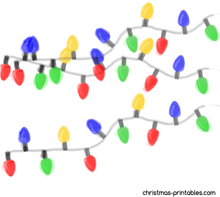 Free Watecolor Christmas Lights Clipart - Christmas Day (450x450), Png Download