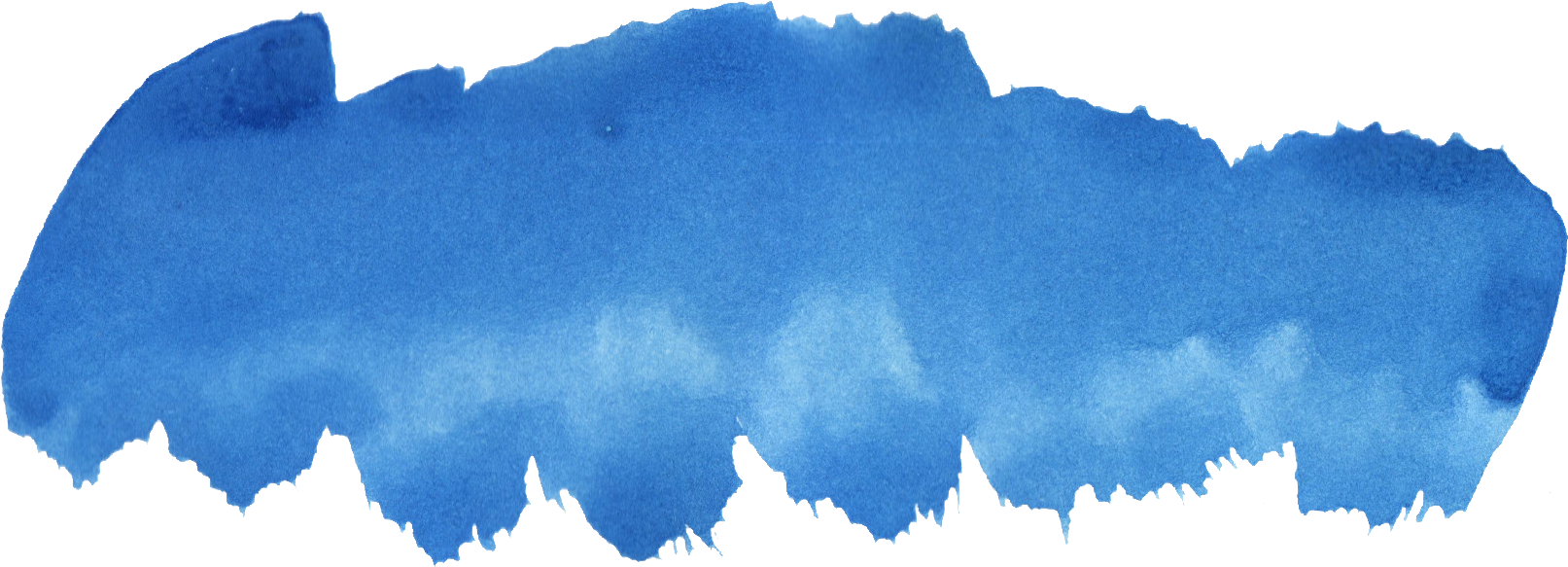 Free Download - Brush Stroke Light Blue Watercolor Stroke (1700x638), Png Download