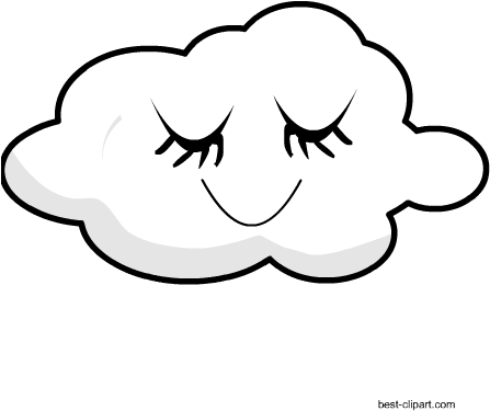 Sleeping Cloud Clip Art - Clip Art (450x450), Png Download