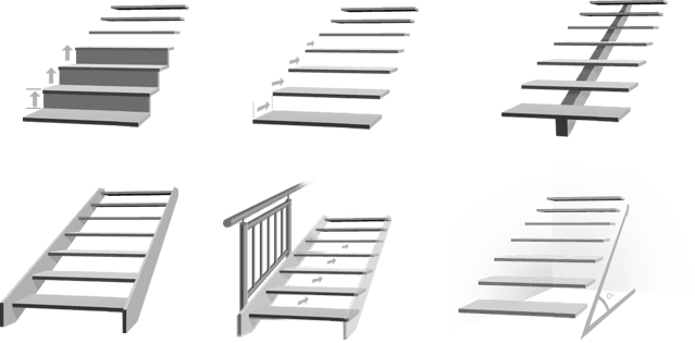 Stairs Structure - - Cantilever Steel Staircase Detail (639x315), Png Download