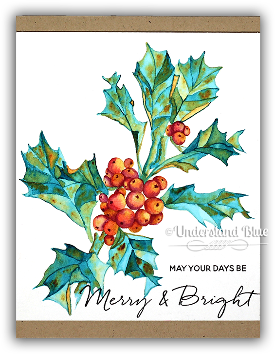 No Line Watercolor Holly By Understand Blue - Watercolor Painting (650x798), Png Download