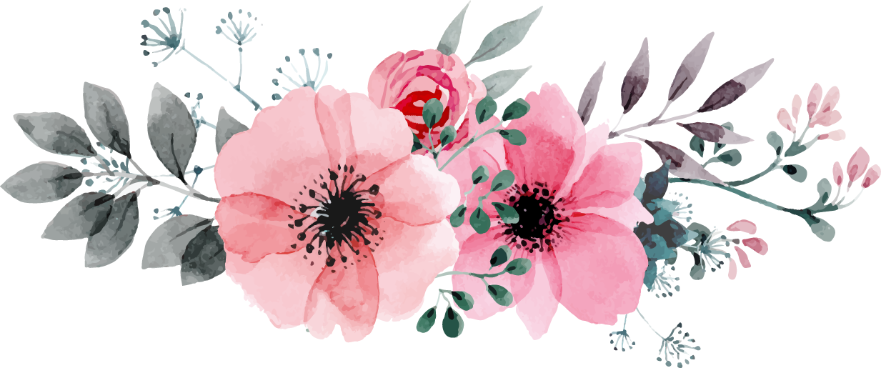 Kết Quả Hình Ảnh Cho Floral Flowers - Transparent Watercolor Flowers Flower Png (1233x515), Png Download