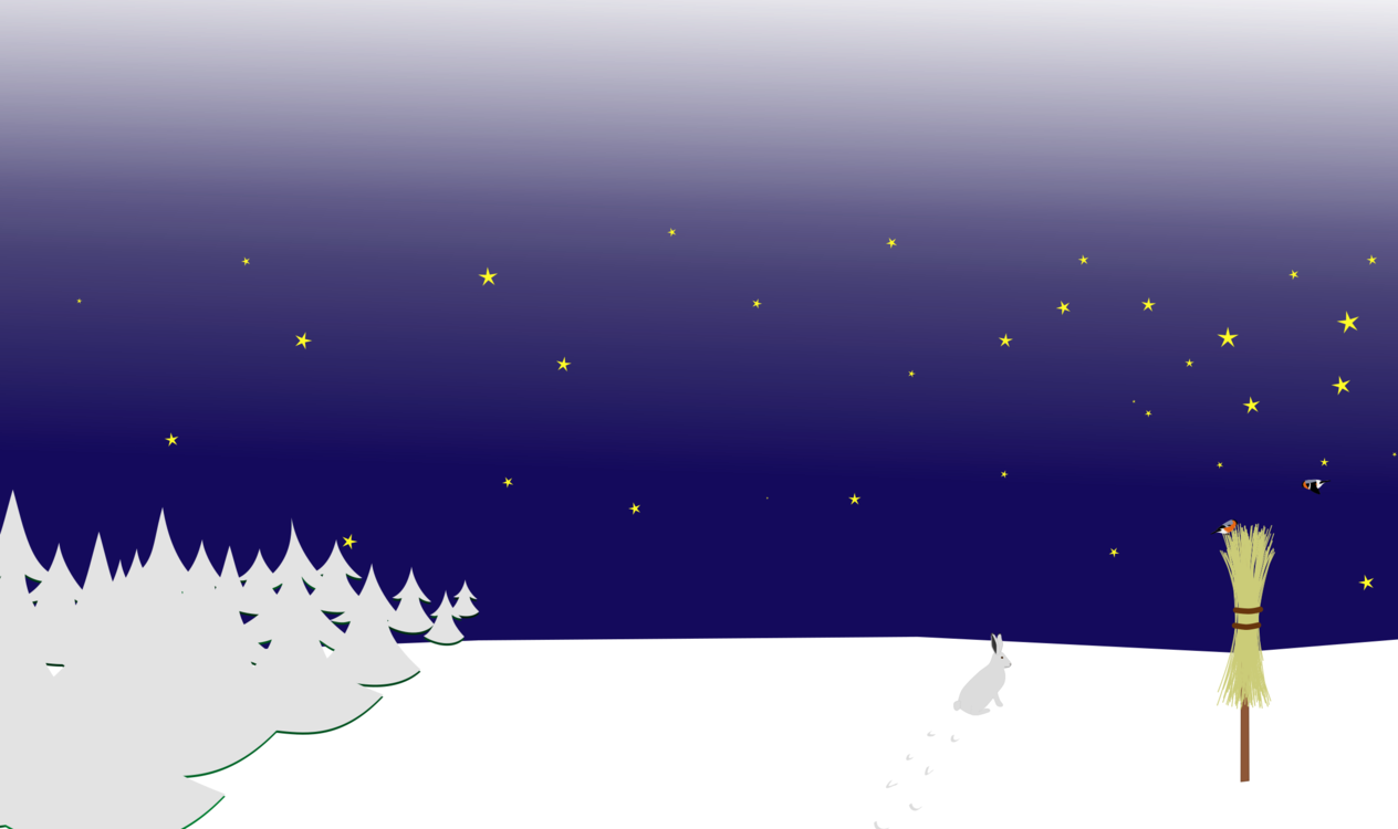 Winter Computer Icons Snow Drawing - Night Scene Png (1264x750), Png Download