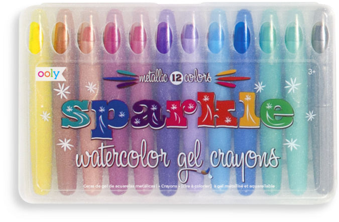 Sparkle Watercolor Gel Crayons (800x800), Png Download