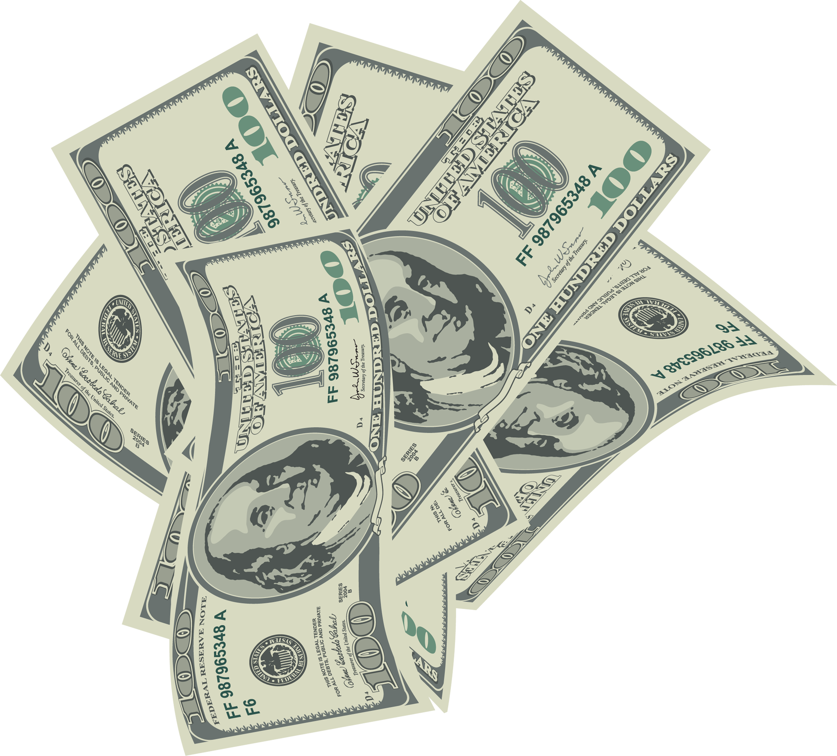 Falling Money Png Image - Money Png (3540x3196), Png Download