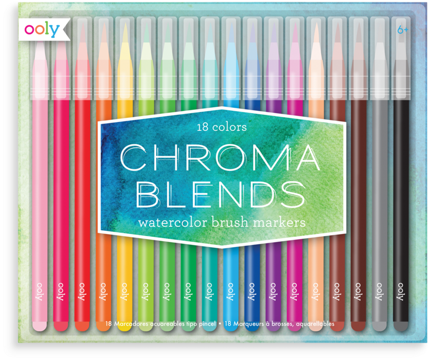 Chroma Blends Watercolor Brush Markers - Ooly Chroma Blends Watercolor Brush Markers (800x800), Png Download