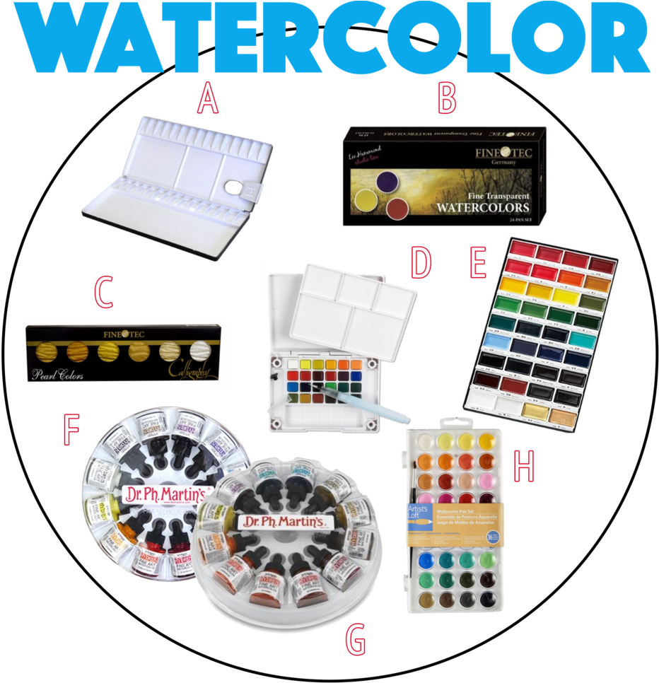 3 Watercolor Site - Kuretake Gansai Tambi Water Colors, 36-color Set (1000x1000), Png Download
