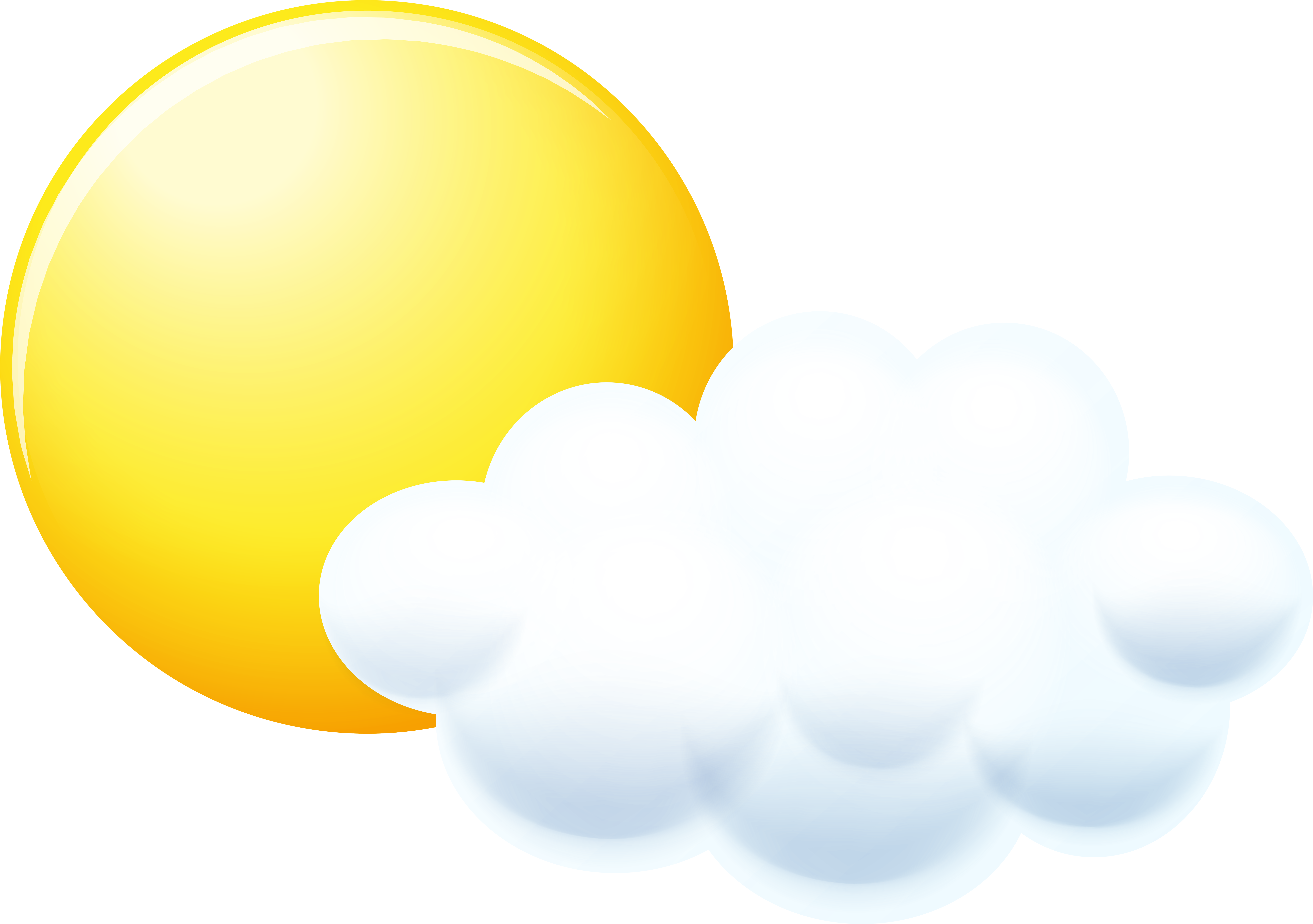 Sun And Cloud Clip Art Png Image - Sol E Nuvem Png (8000x5628), Png Download