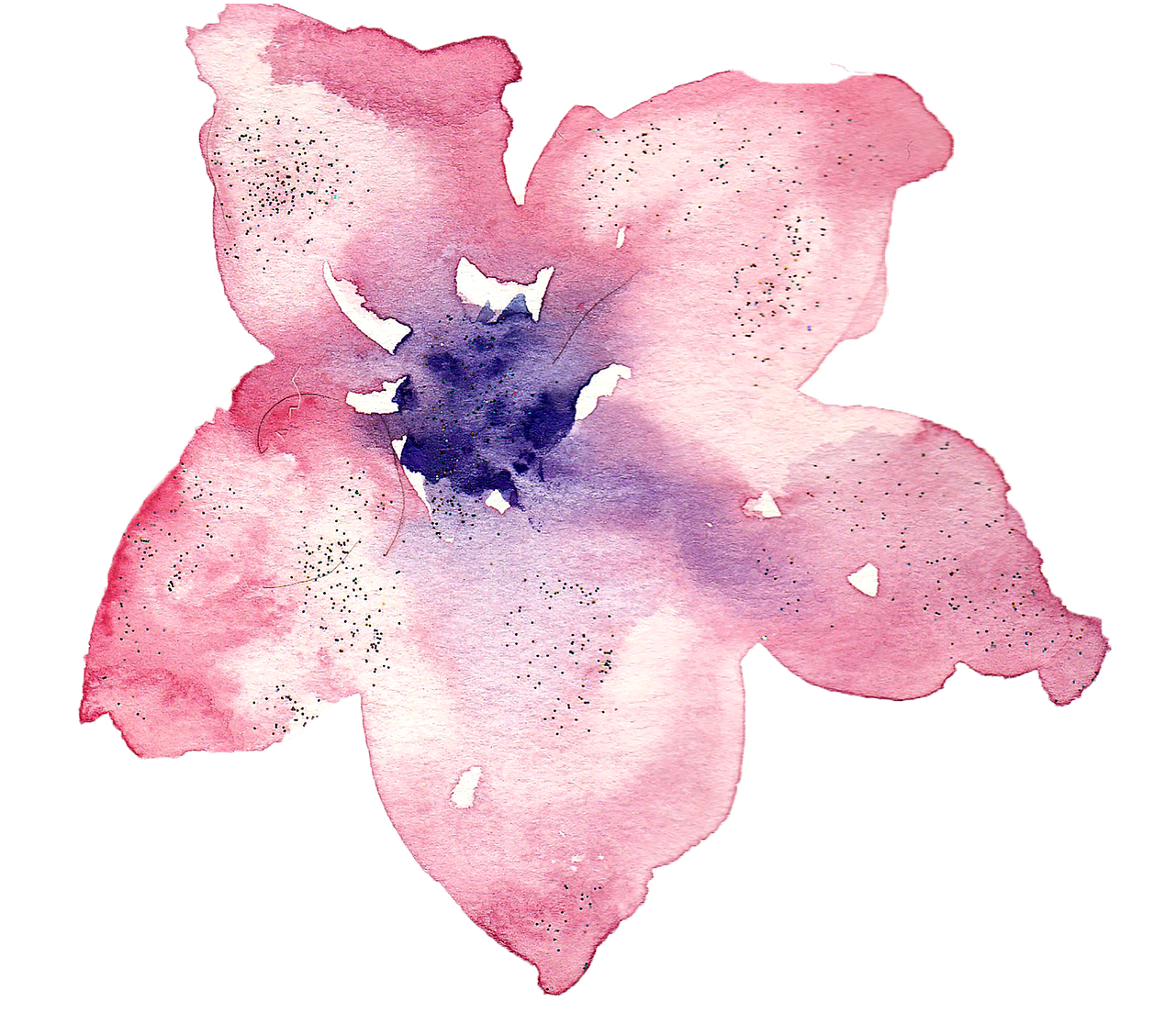 Watercolor Watercolour Lily - Watercolour Png (1280x1244), Png Download