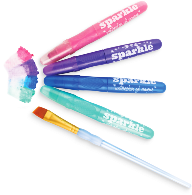 Sparkle Watercolor Gel Crayons - Ooly Sparkle Watercolor Gel Crayons (800x800), Png Download