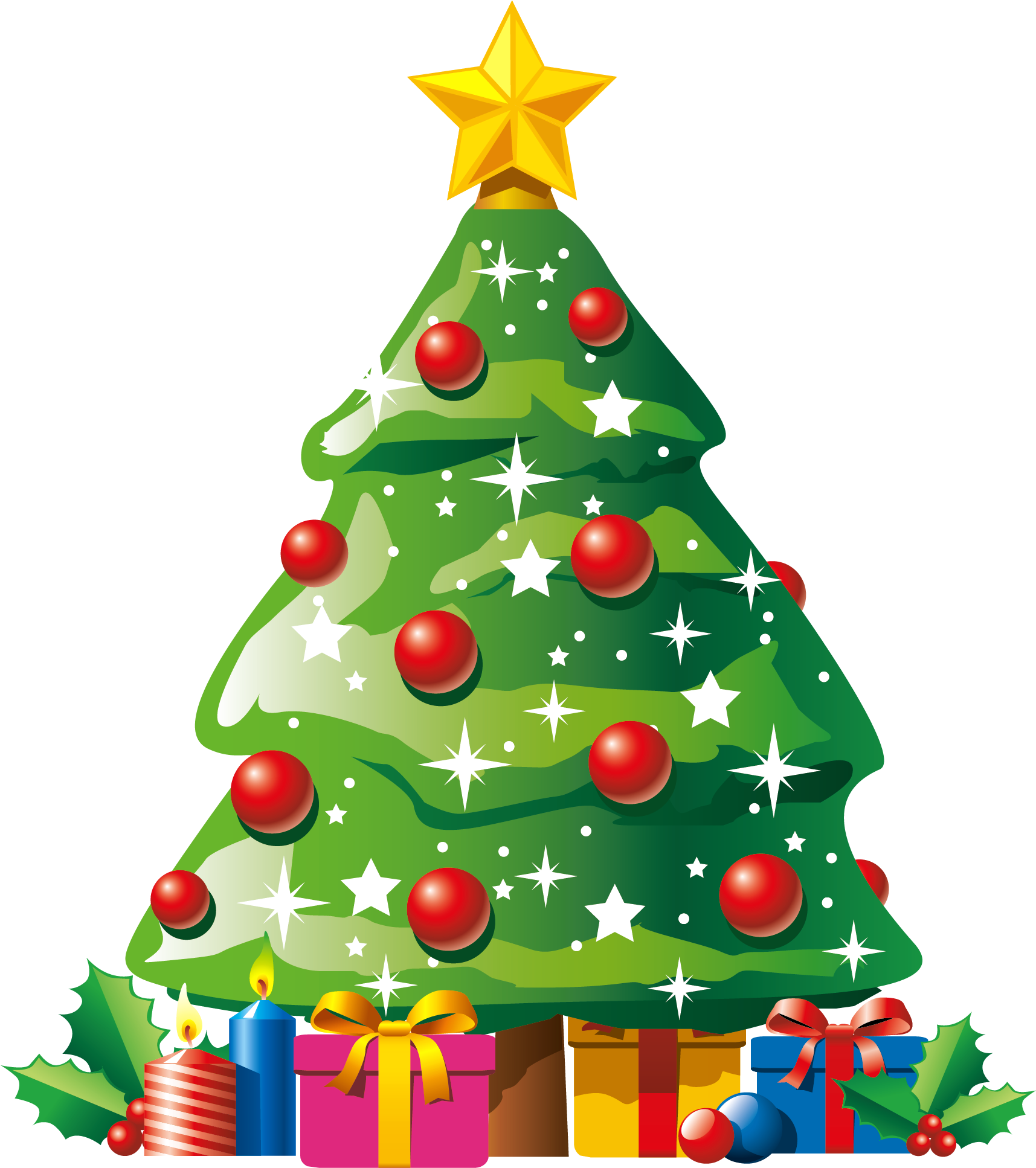 Transparent Deco Christmas Tree With Gifts Clipart - Christmas Tree Clip Art Png (1796x2010), Png Download