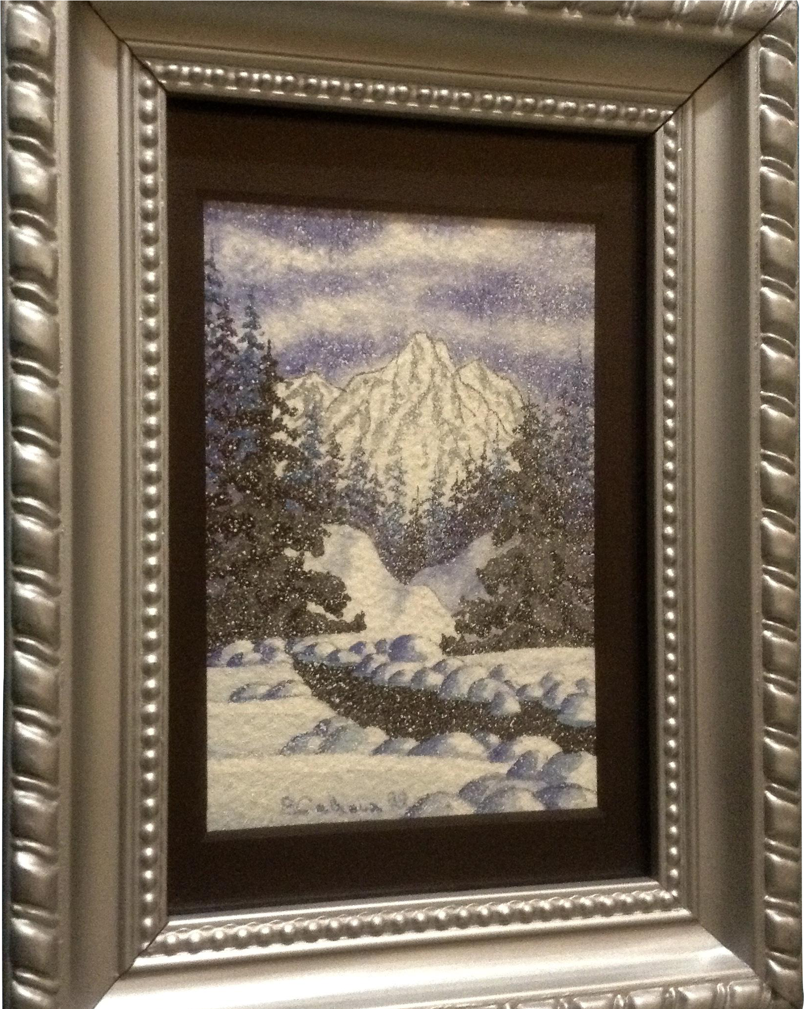 Bert 'buddy' Calhoun Rocky Mountain Snow Watercolor - Picture Frame (2048x2048), Png Download