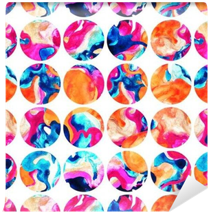 Watercolor Circles Seamless Pattern Washable Wallpaper - Watercolor Painting (400x400), Png Download