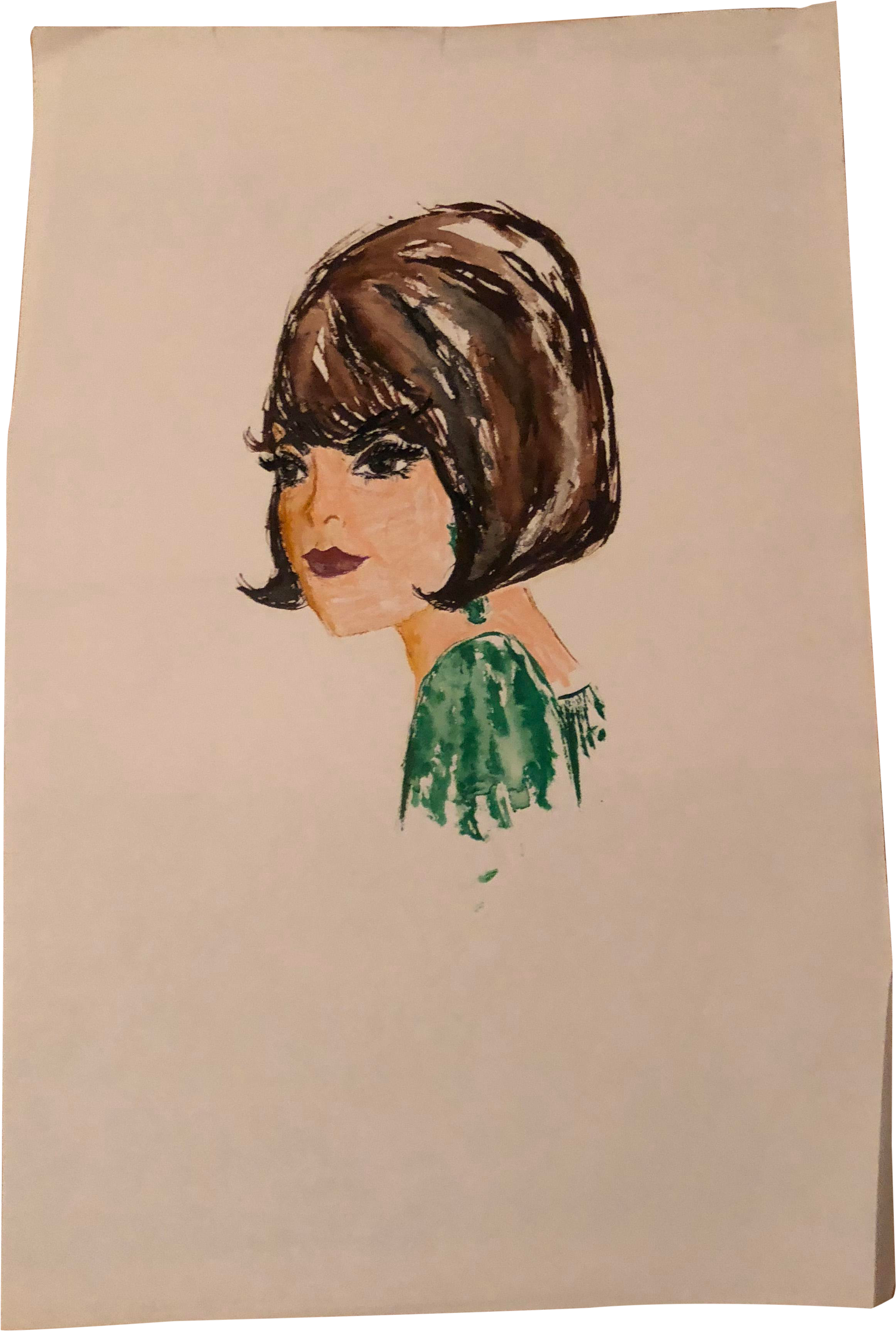 "the Girl Next Door" M - Watercolor Painting (2577x3826), Png Download