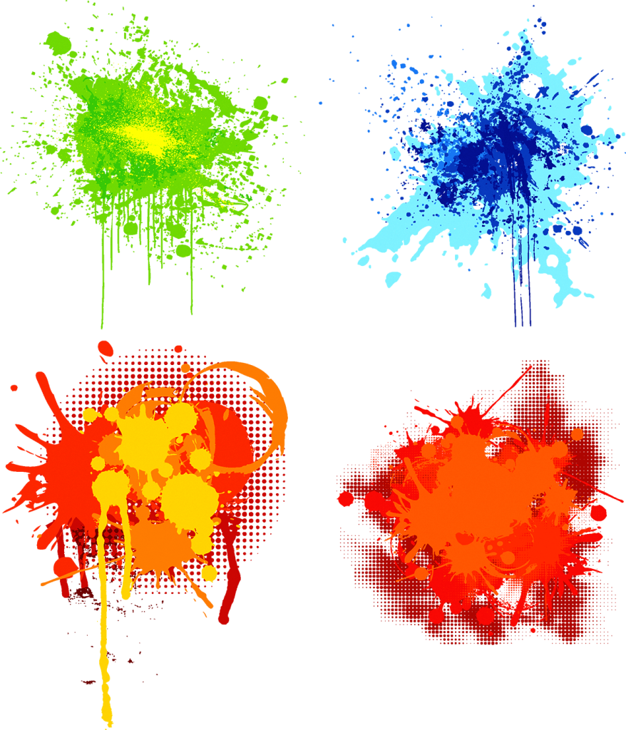 Watercolor Splash Png Image Cliparts - Ink Splatter (878x1024), Png Download