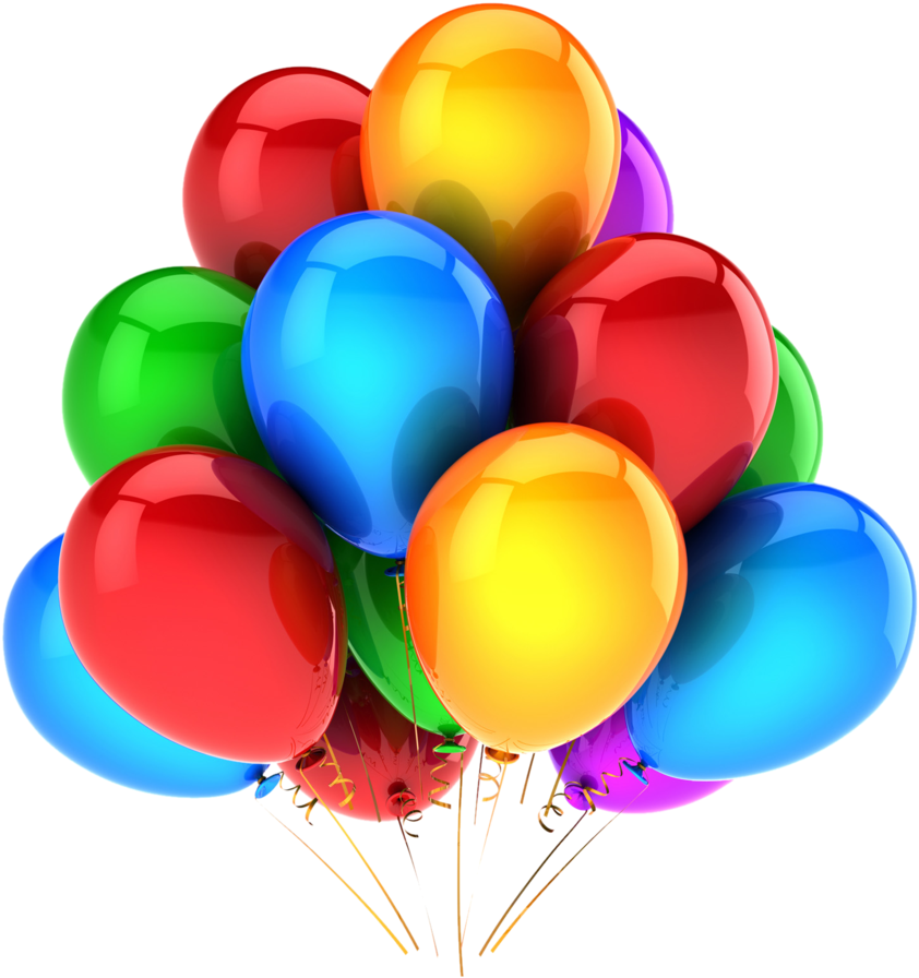 Happy Birthday Balloons Free Png Image - Balloons Png Transparent Background (900x900), Png Download