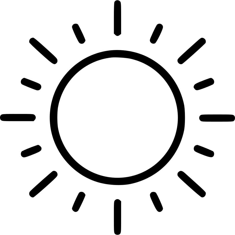 Sun Png Black And White - Circle (980x982), Png Download