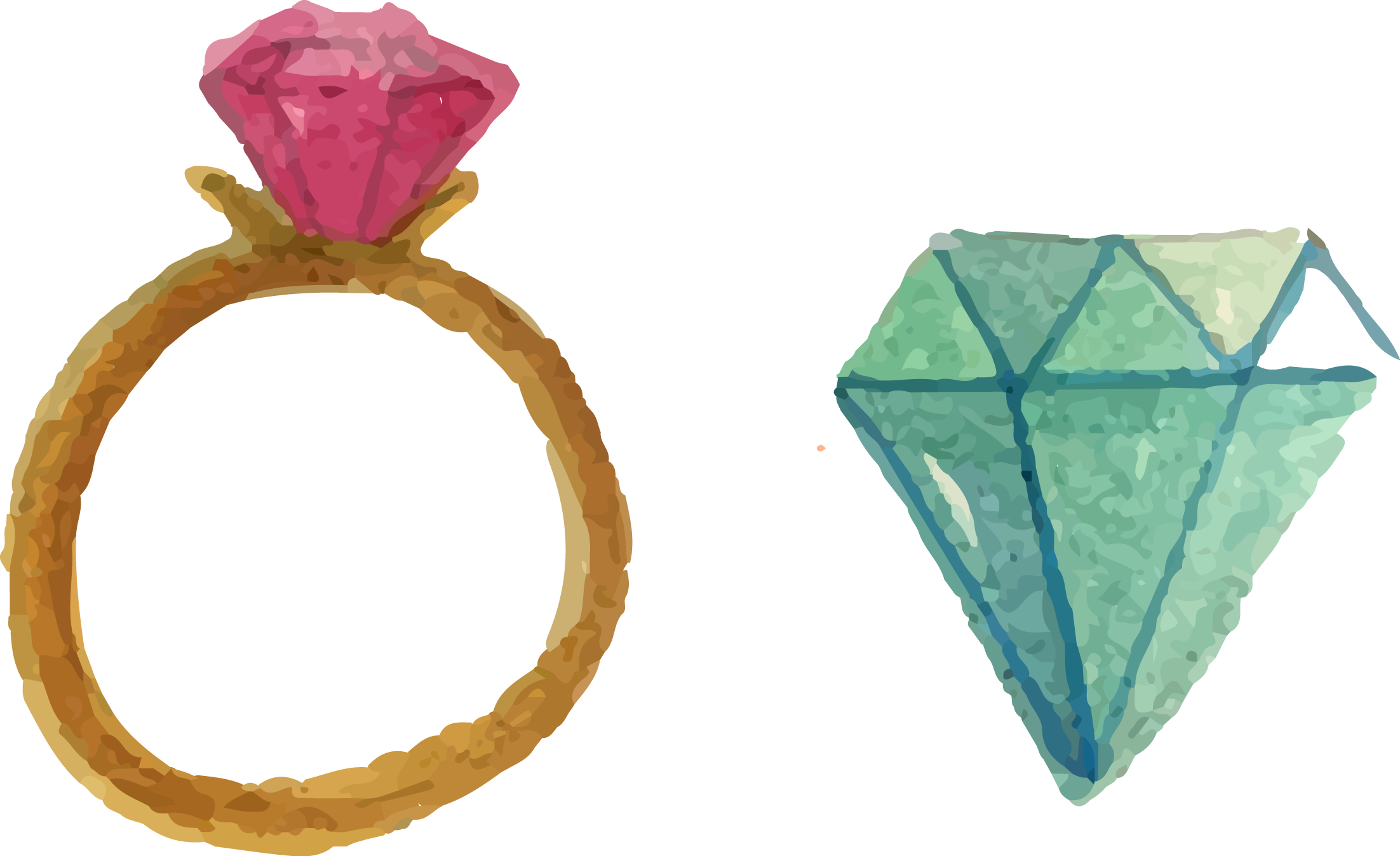 Drawing Watercolor Painting Ring - Watercolor Ring Clipart (2204x1348), Png Download