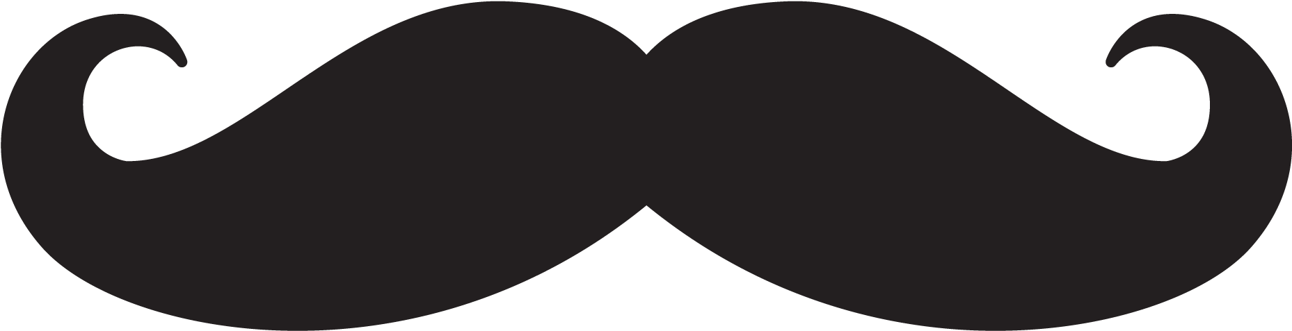 Moustache Clipart - Free Mustache Clipart (2006x665), Png Download
