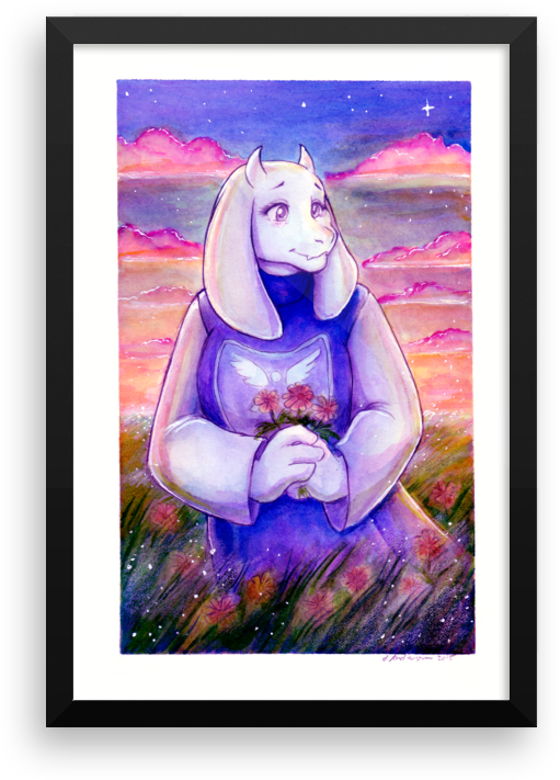 Watercolor Toriel Print - Beautiful Toriel (780x780), Png Download