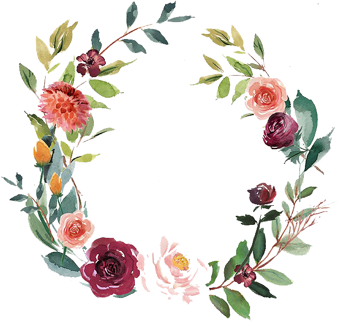 Png Black And White Library Floral Collection Png Peoplepng - Boho Floral Bridal Shower Invitations (717x704), Png Download