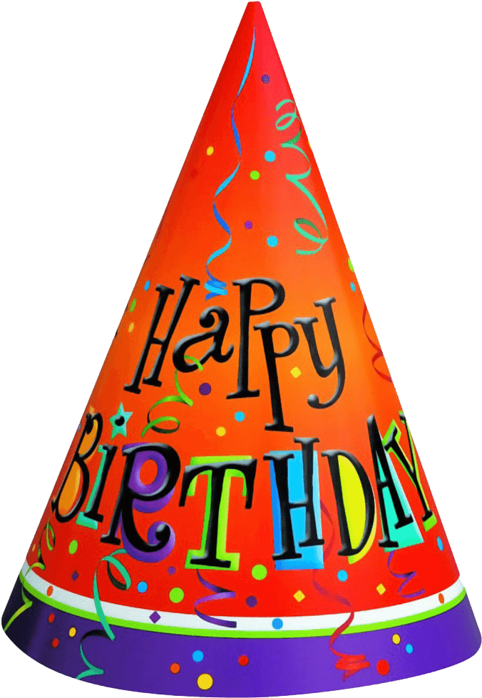 Birthday Hat - Cone Shaped Birthday Cap (1024x1024), Png Download