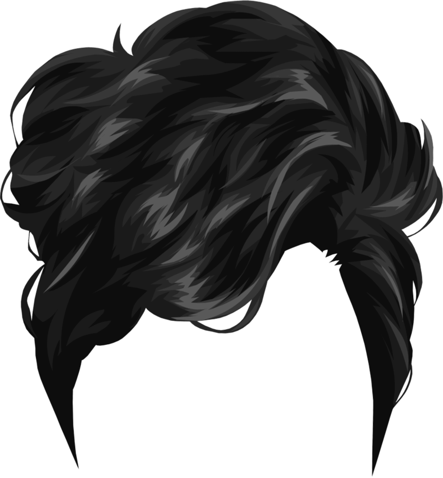 Download Women Hair Png Image Hq Png Image - Black Hair Boy Png (861x929), Png Download