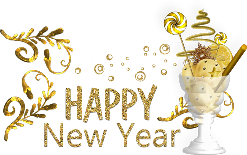 Logo Header Menu - Happy New Year Png (499x314), Png Download